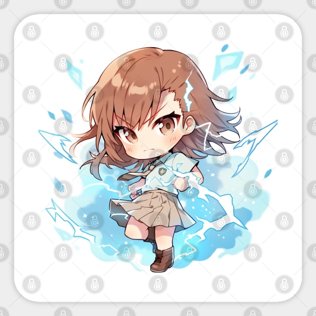 chibi misaka mikoto Sticker by WabiSabi Wonders